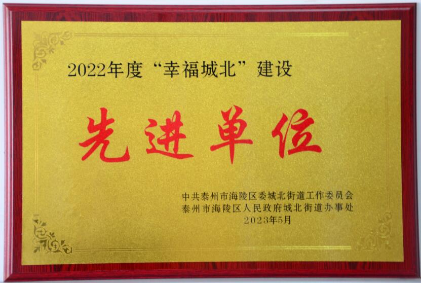 2022年度“幸福城北”建设先进单位